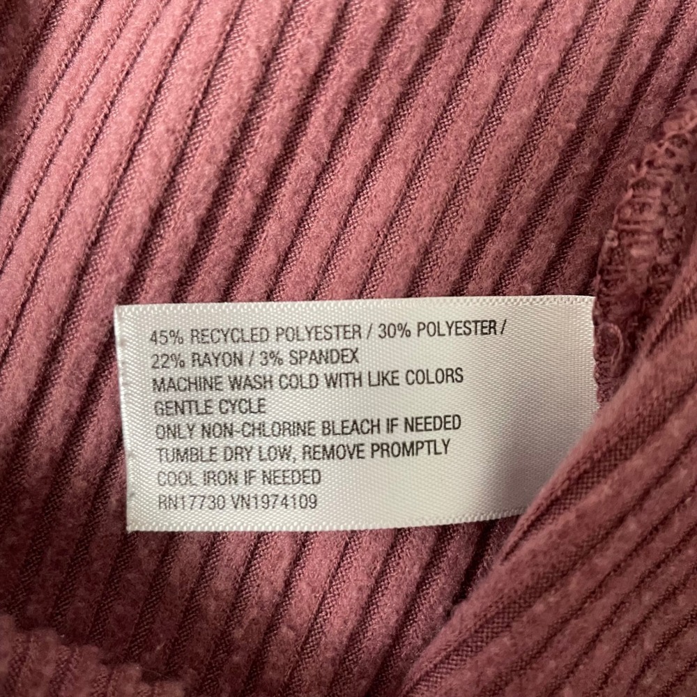 Wild Fable Womens XL Ribbed Flare Pants Dusty Rose High Rise Bell Bottom Y2K - Picture 5 of 12